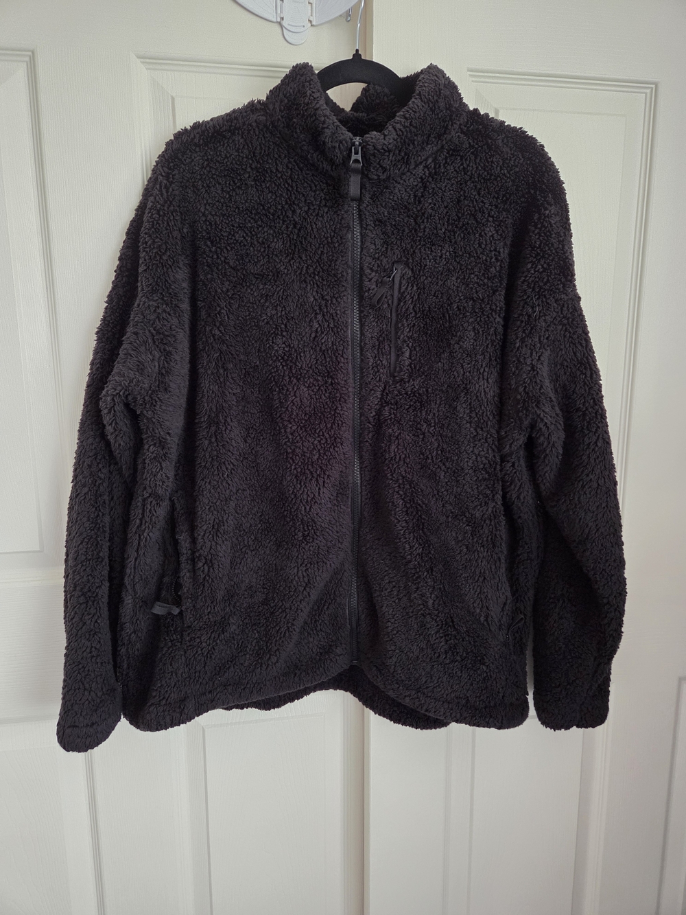 Lands' End Plush Full-Zip Sherpa Jacket - Black